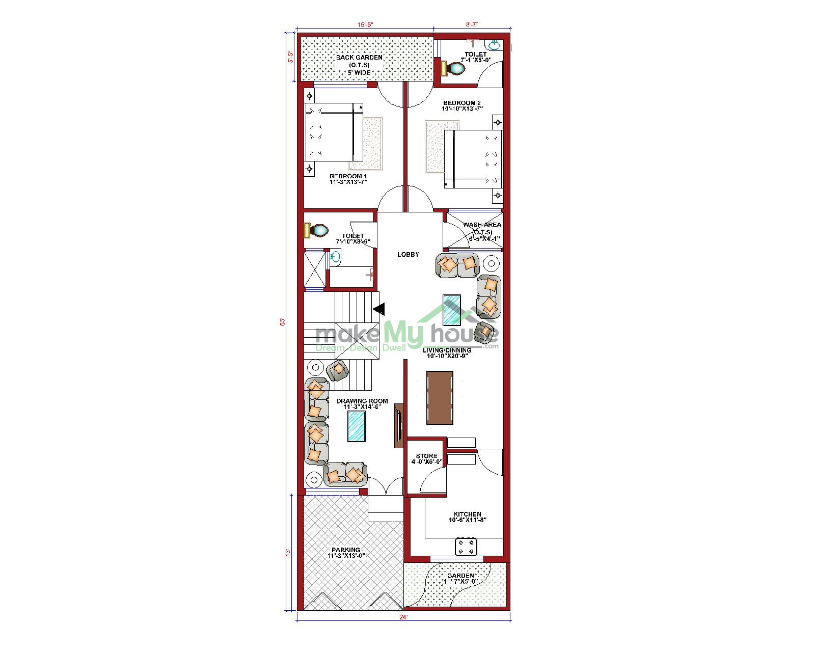 buy-24x65-house-plan-24-by-65-elevation-design-plot-area-naksha