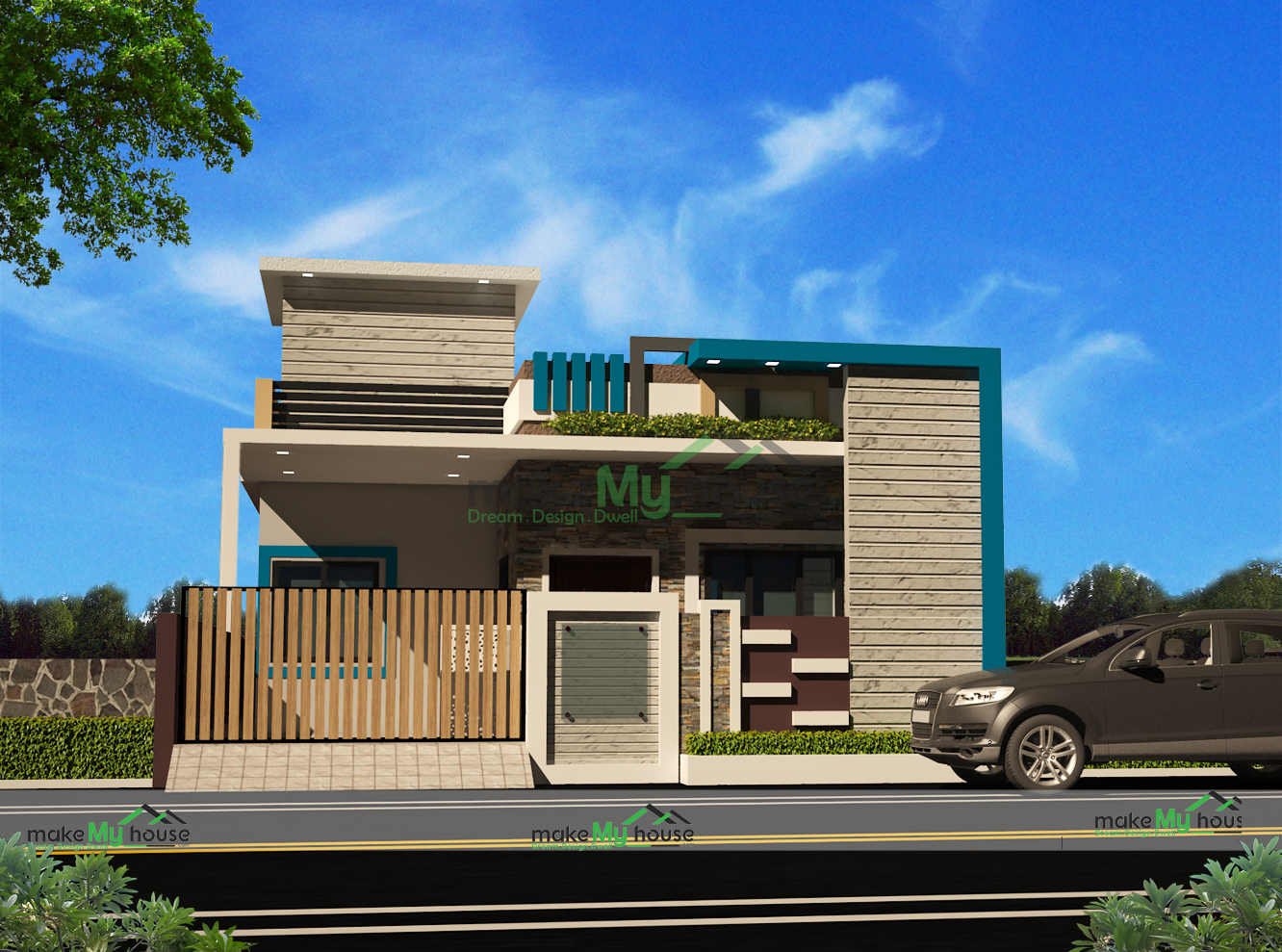 What are some 1200 sq ft G+1 home designs in India?
