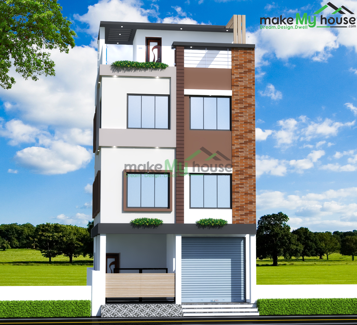 22x33 House With Shop Plan 726 Sqft House With Shop Design 3 Story Floor Plan