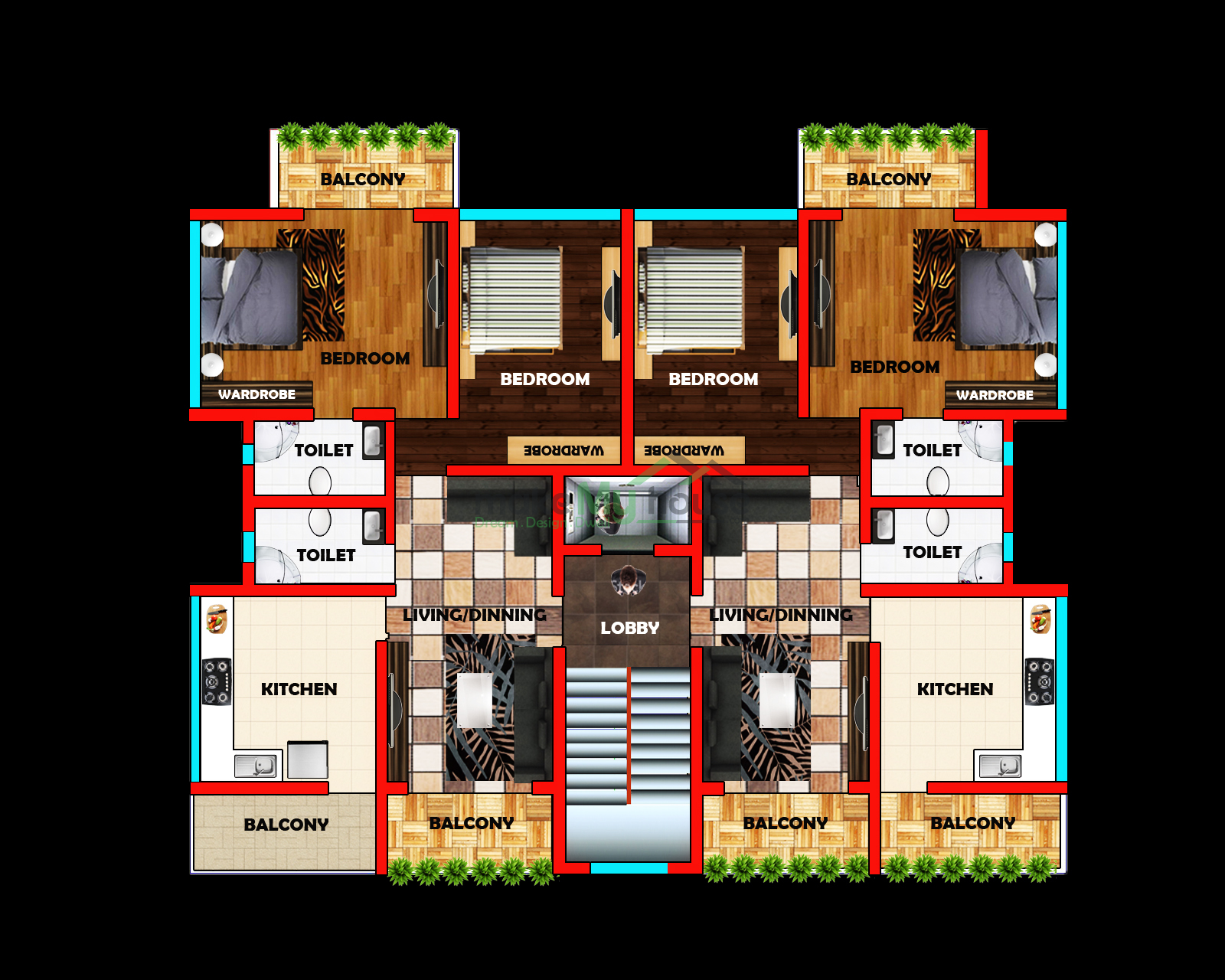 Buy 60x60 House Plan | 60 by 60 Front Elevation Design | 3600Sqrft Home ...