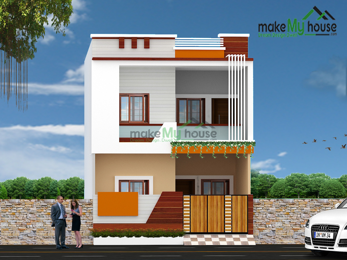 Buy 20x50 House Plan | 20 by 50 Front Elevation Design | 1000Sqrft ...