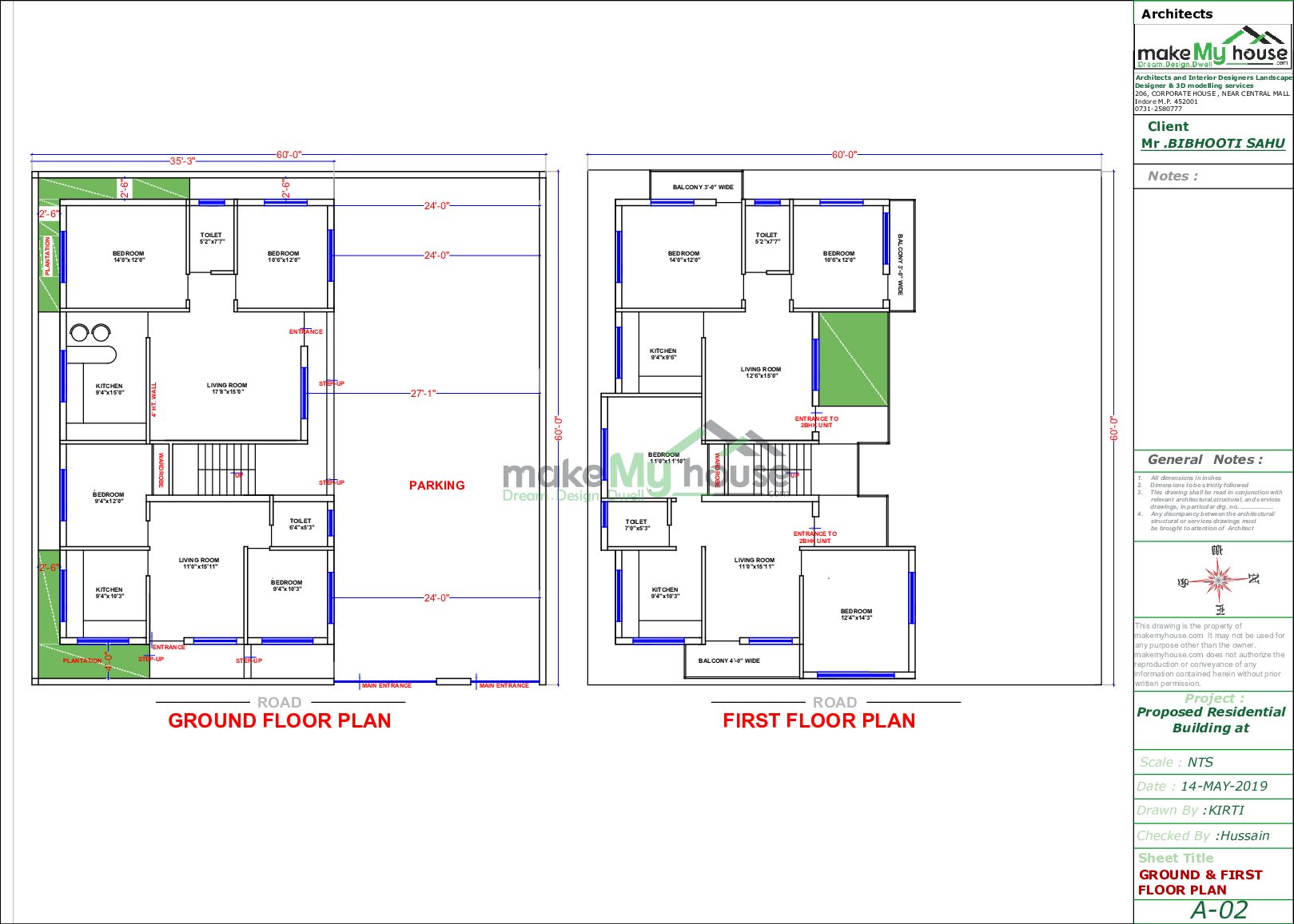 60x60 Home Plan 3600 Sqft Home Design 2 Story Floor Plan