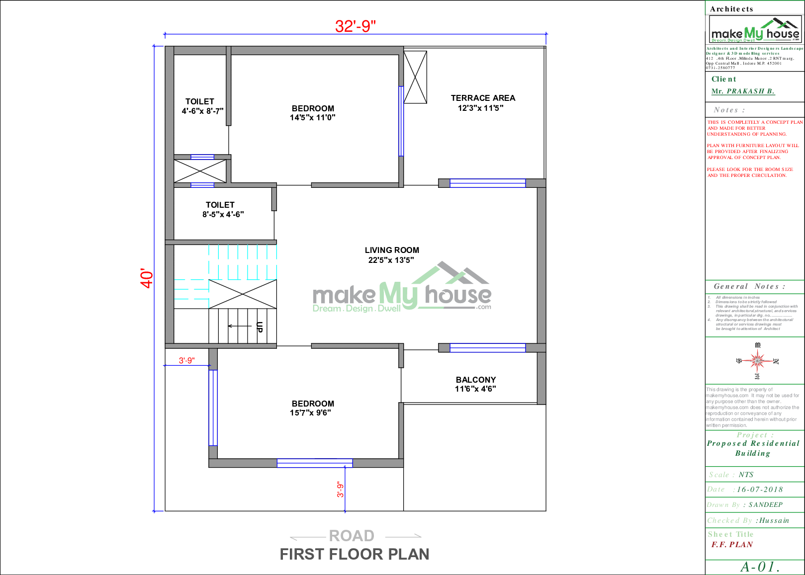 Buy 32x40 House Plan 32 By 40 Front Elevation Design 1280sqrft Home Naksha