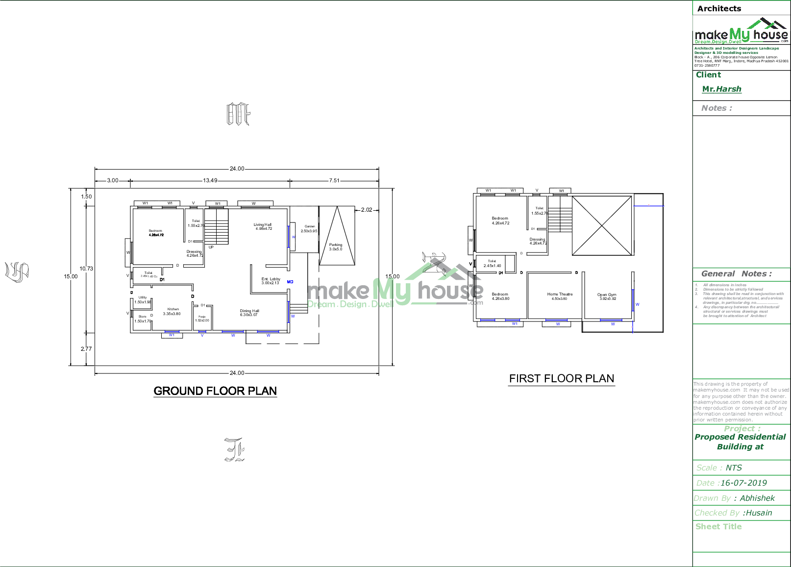 24x15 Home Plan 360 Sqft Home Design 2 Story Floor Plan