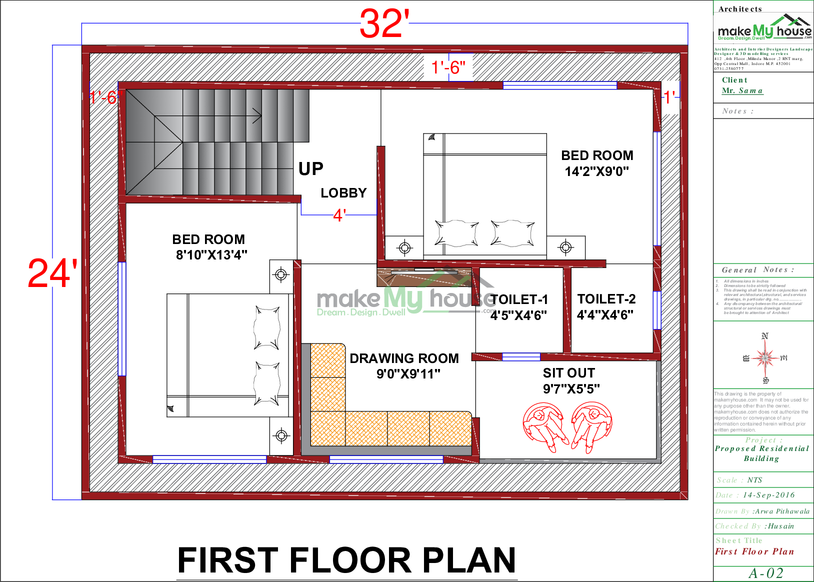 32x24 Home Plan 768 Sqft Home Design 2 Story Floor Plan