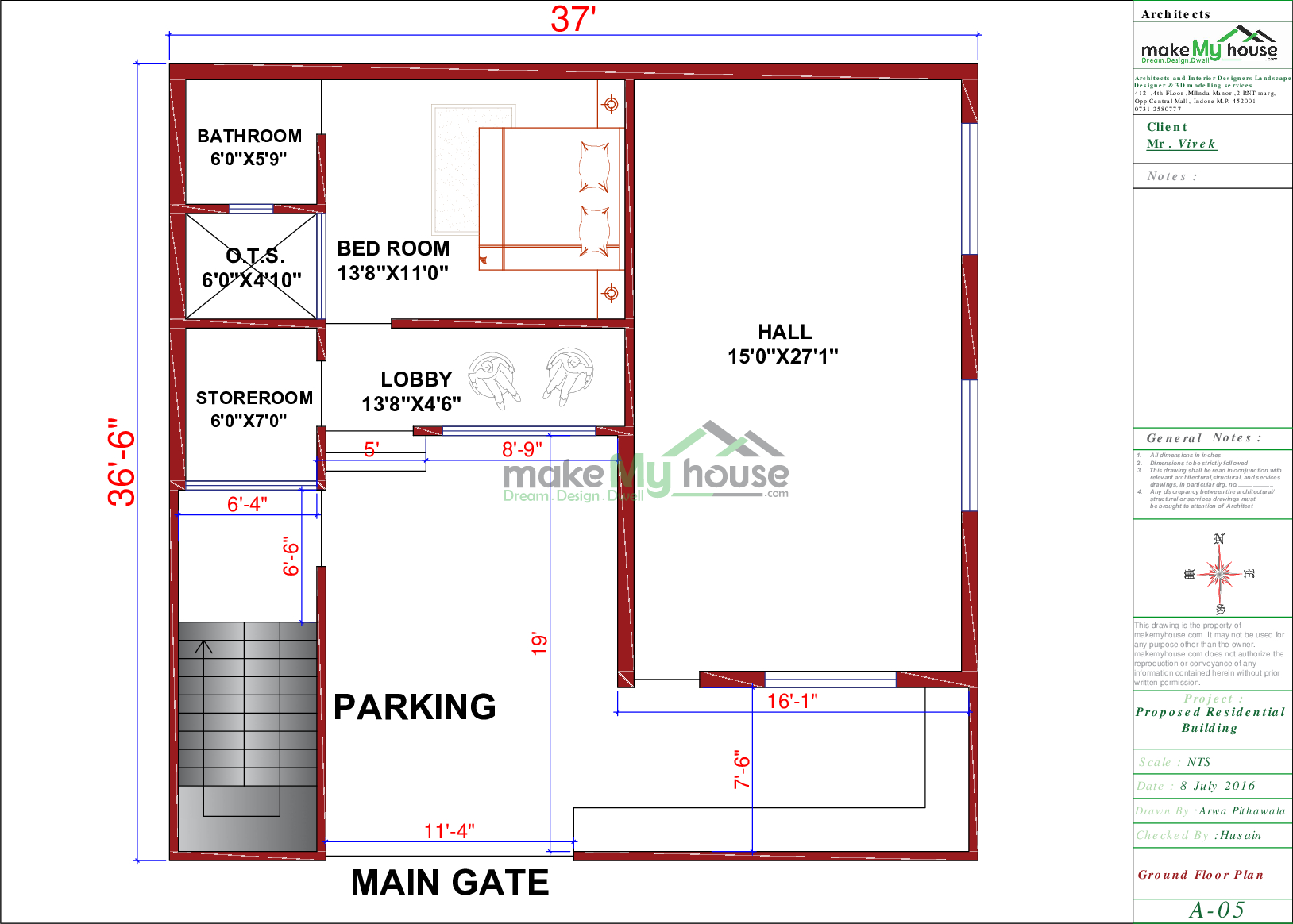 36x37 Home Plan 1332 Sqft Home Design 2 Story Floor Plan