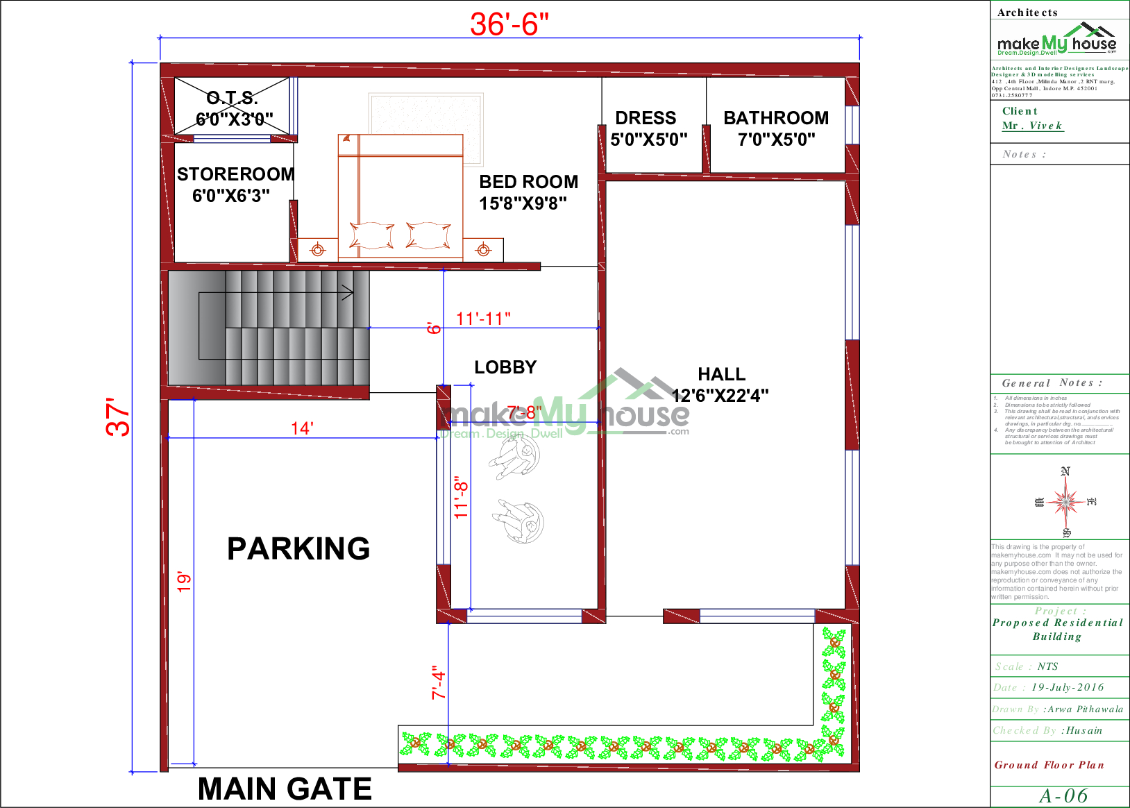 36x37 Home Plan 1332 Sqft Home Design 2 Story Floor Plan