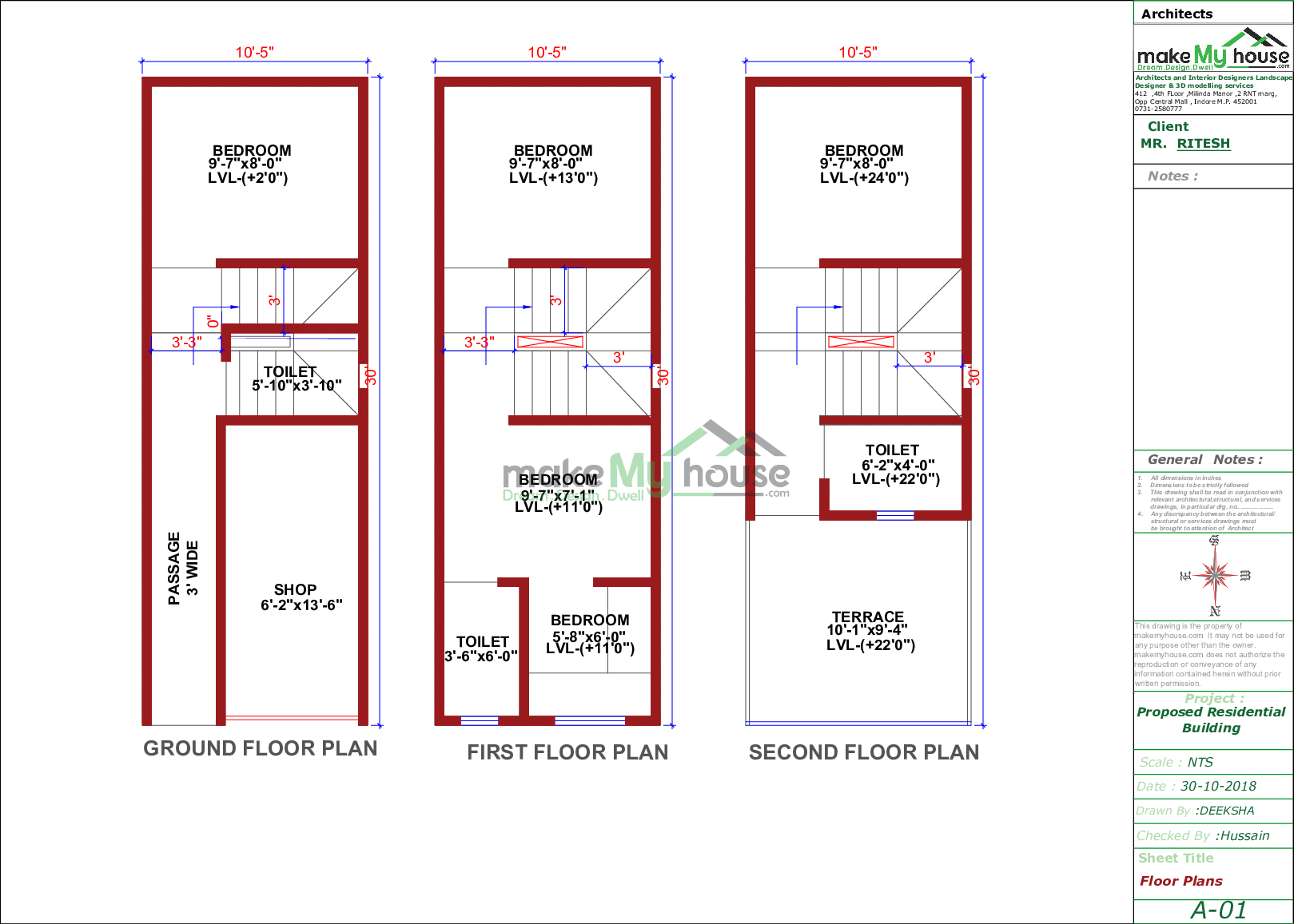 10x30 House With Shop Plan 300 Sqft House With Shop Design 3 Story Floor Plan
