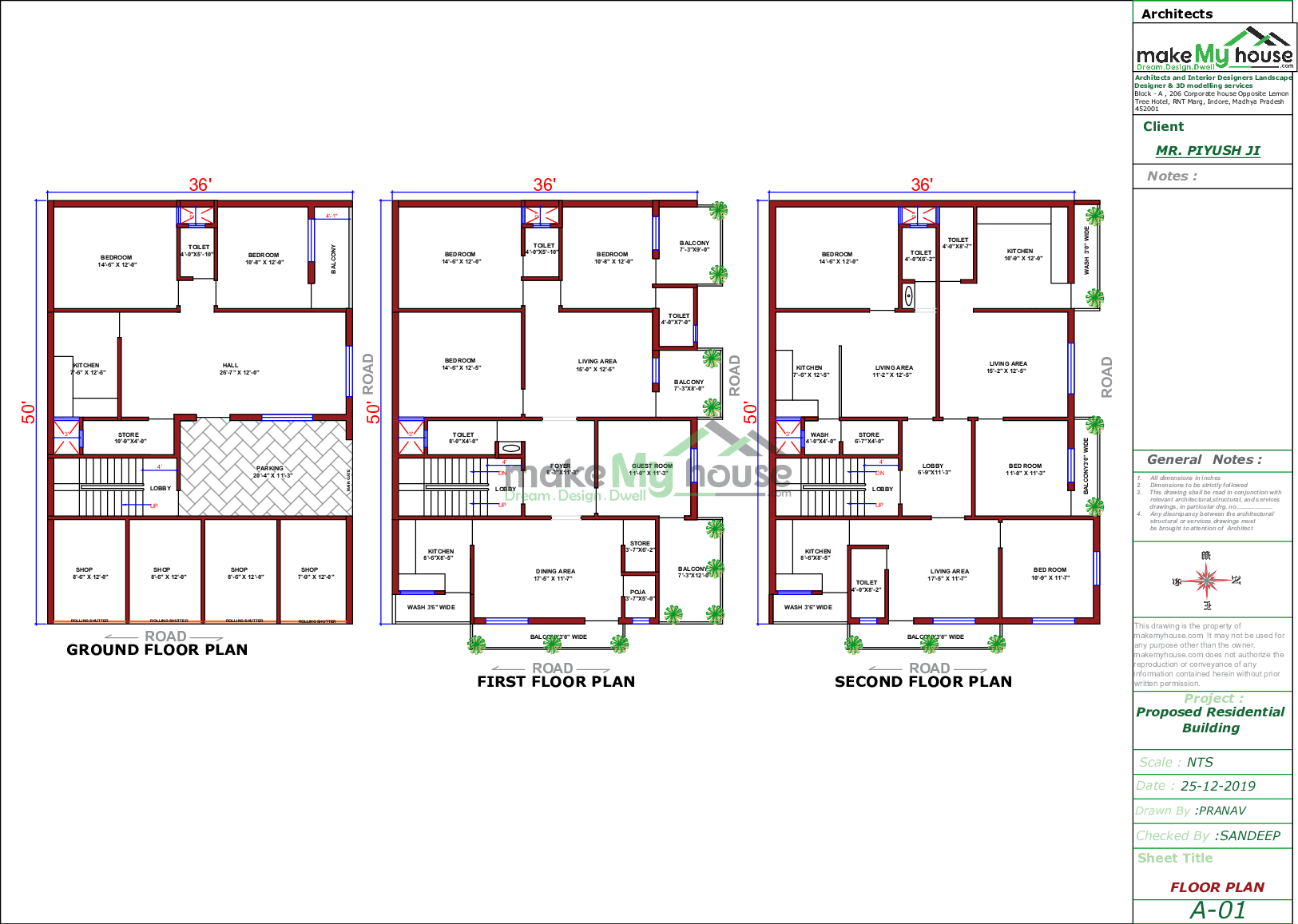 36x50 House With Shop Plan 1800 Sqft House With Shop Design 3 Story Floor Plan