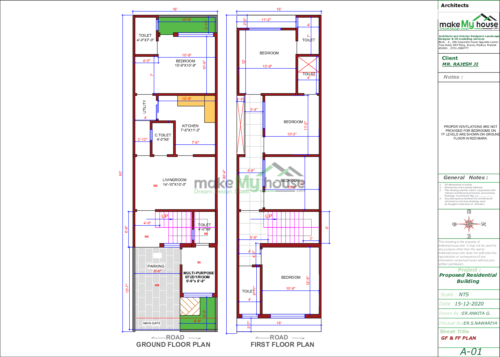 16x60 Home Plan 960 Sqft Home Design 2 Story Floor Plan