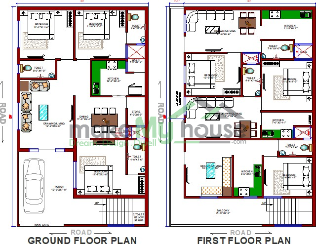 Floor Plan For 20 X 30 Feet Plot 3