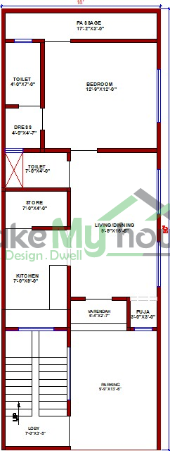 18x50 House Design Ground Floor