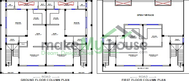 Buy 40x50 House Plan | 40 by 50 Elevation Design | Plot Area Naksha